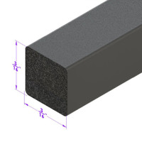 .187 Square Extrusion.  Sold by the foot-LP 2111