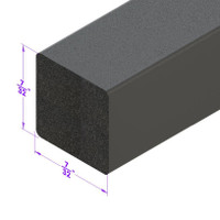 .225 Square Extrusion.  Sold by the foot-LP 2113