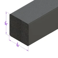 Sold By The Foot - .225 Square Extrusion-LP 2113