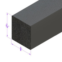 .437 Square Extrusion.  Sold by the foot-LP 2118