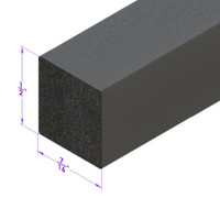 .4875 Square Extrusion.  Sold by the foot-LP 2121