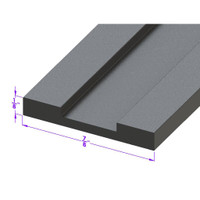 Sold By The Foot - Cowl and Hood Seal. All rubber, 7/8" wide-LP 22-C/FT