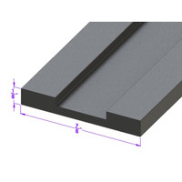 Cowl and Hood Seal.  All rubber, 7/8" wide-LP 22-C/FT