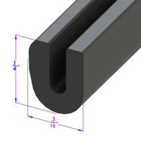 Sold By The Foot - U Channel. For covering sheet metal edges and bright work-LP 23-E