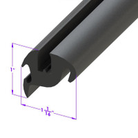 Sold By The Foot - Windshield Gasket with Chrome Lockstrip-LP 301-C/FT