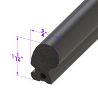 Sold By The Foot - Door Seal, for Cargo and Slider-LP 40-V
