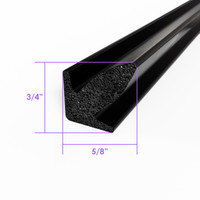 Door Side Seal.  Light body seal.  Sold by the foot-LP 41