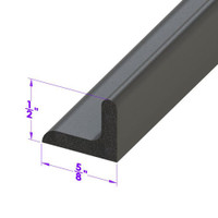 Sold By The Foot - Door side Seal. Inner belt weatherstrip-LP 48