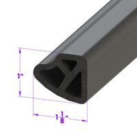Lower Tailgate Seal, Vertical.  Sold by the foot.  -LP 48-B Lower Tailgate Seal, Vertical.  Sold by the foot.  -LP 48-B