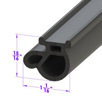 Half Steel Front Door Seal.  Sold by the foot.-LP 48-D Half Steel Front Door Seal.  Sold by the foot.-LP 48-D