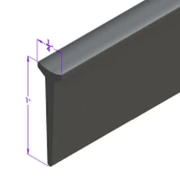 Sold By The Foot - Swing-Out Windshield Seal. 1" "T" rubber-LP 49