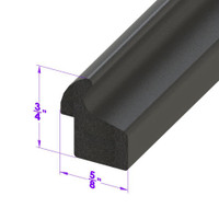 Trunk Seal.  For cars with narrow gutters.  Sponge rubber-LP 50-B