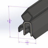 Trunk Seal, for Hatchback and Coupe.  Sold by the foot.-LP 70-B