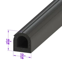 Sold By The Foot - D Shaped Extrusion. 7/8" wide X 15/16" high-LP 80-I