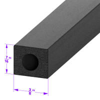 Rectangle Shaped Extrusion.  1/4" X 5/16"-LP 80-K