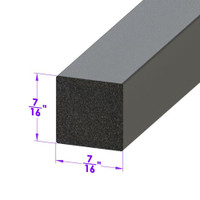 Rectangle Shaped Extrusion.  1/2" wide X 3/8" high-LP 80-M