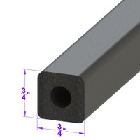 Square Shaped Extrusion.  3/4" Square.  Sold by the foot-LP 80-N