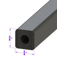 Sold By The Foot - Square Shaped Extrusion. 3/4" Square-LP 80-N