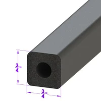 Sold By The Foot - Square Shaped Extrusion. 3/4" Square-LP 80-N