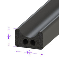 Rectangle Shaped Extrusion.  1-3/8" wide X 7/8" high-LP 80-O