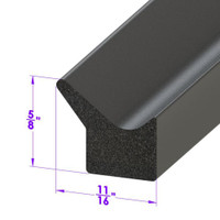 Sold By The Foot - Extrusion. 9/16" X 13/16"-LP 80-S