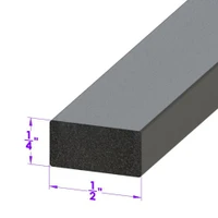 Sold By The Foot - Rectangular Shaped Extrusion-LP 80-X