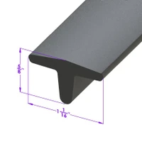 Sold By The Foot - Side window seal. Dense rubber. No metal core. 1 in-LP 95-A