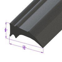 Swing-Out Windshield Seal.  3/4" High.  Sold by the foot-LP 97-A