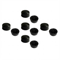 Nut cover .46" (11.7mm) HEX X .26" (6.6mm) Blackout. Heat-proof Silicone 10-pc s-NC 12