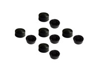 Nut cover .46" (11.7mm) HEX X .26" (6.6mm) Blackout. Heat-proof Silicone 10-pc s-NC 12