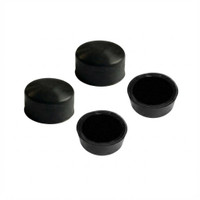 Nut cover .58" (14.7mm) HEX X .3" (7.6mm) Blackout. Heat-proof Silicone 4-pc set-NC 15