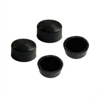 Nut cover .68" (17.3mm) HEX X .39" (9.9mm) Blackout. Heat-proof Silicone. 4-pc s-NC 18