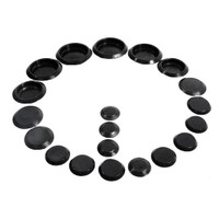 BLACK PLASTIC FLUSH MUNT HOLE PLUGS SEE COMPONENTS LIST.-PK 600