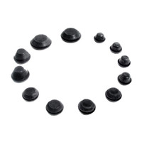 Black Rubber "OEM" Style Hole Plugs. 12 Piece kit-PK 620