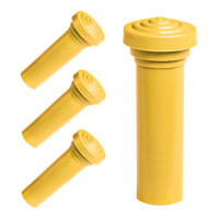 Door Lock Knob.  Made of Yellow rubber, self-threading Set of 4-RP 304-H