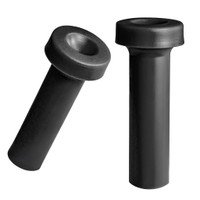 Door Lock Knob.  Black Rubber.  Pair-RP 306