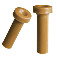 Door Lock Knob.  1-1/2" high.  Made of beige rubber.  Pair-RP 306-D