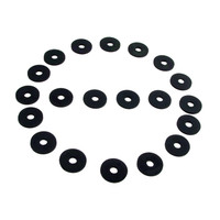 Flat Rubber Washers.  1/8" I.D., 3/4" O.D., 1/16" thick-UW 12