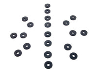 Flat Rubber Washers.  7/32" I.D., 5/8" O.D., 1/8" thick-UW 27