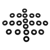Flat Rubber Washers.  3/8" I.D., 3/4" O.D., 1/8" thick-UW 31