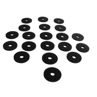 Flat Rubber Washers.  3/8" I.D., 1-1/2" O.D., 1/8" thick-UW 33