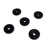Flat Rubber Washers.  3/8" I.D., 1-1/2" O.D., 1/4" thick-UW 45