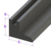 Vertical Seal for Vent Window.  Each is 17" long.  Pair-VS 2