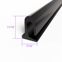 Rear Roll-up Window Seals, for Hardtops and Convertibles-VS 7-D