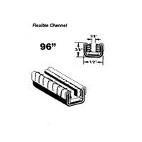 Flexible glass-run channel. Rubber covered and pile lined-WC 12-96