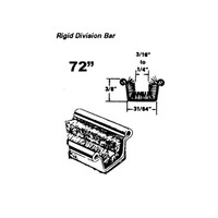 Rigid division-bar channel. Made with stainless steel bead-WC 2-72