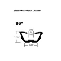 Flocked Window Channel.  96" Piece.  Each-WC 22-96