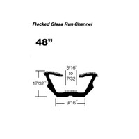 Flocked Window Channel.  48" Piece.  Each-WC 22-48