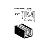 Flexible glass-run channel. Flocked-WC 40-60