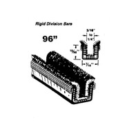 Rigid division-bar channel. Unbeaded. 96 in. long. Each-WC 41-96